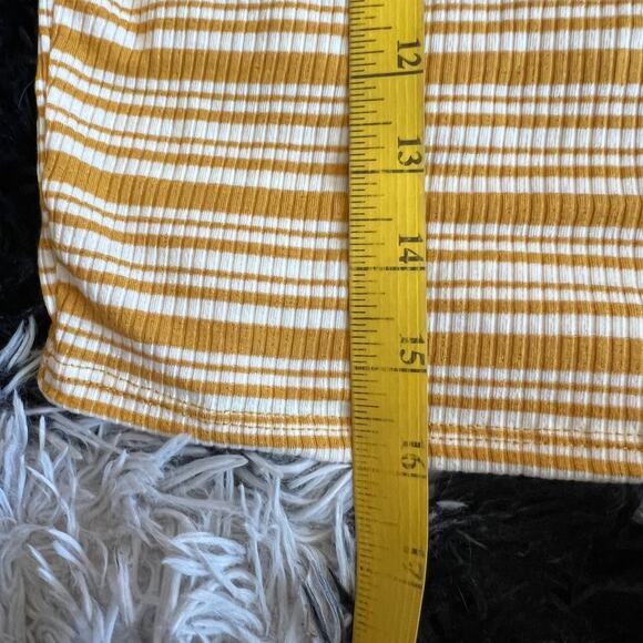 Yellow Striped Tank Top Y2K 2000s Indie Sleaze Retro 70s Inspired Small - Picture 4 of 5